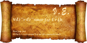 Vörösmarty Erik névjegykártya